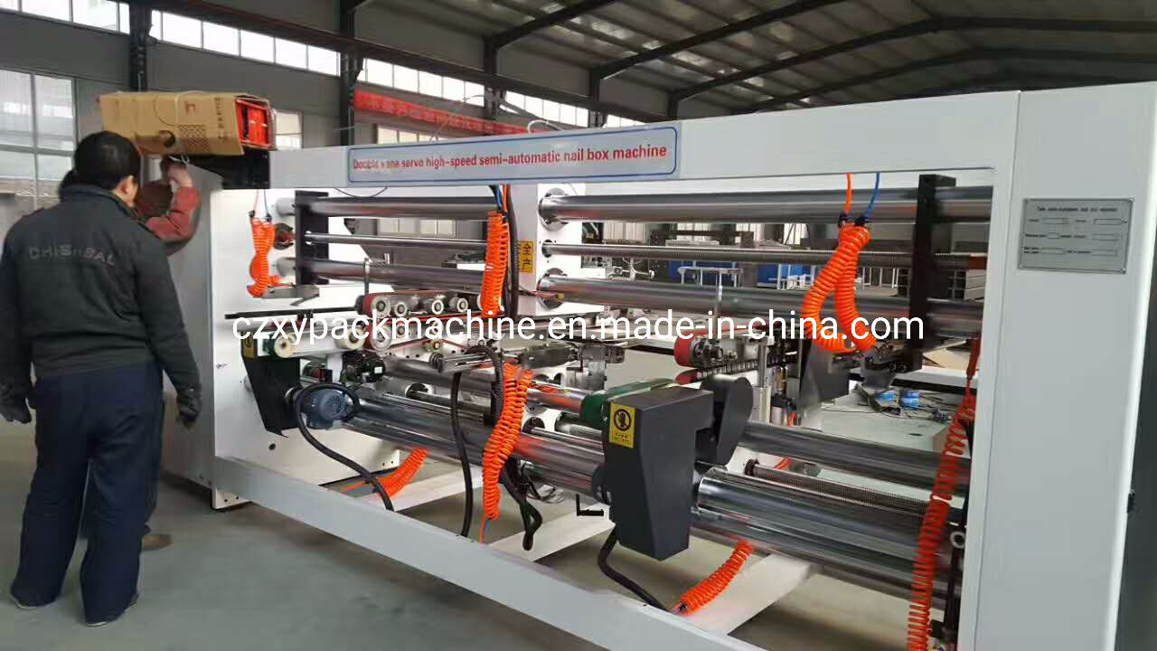 High Quality Double Servo Stitcher for Two Pieces Bigger Box Forming
