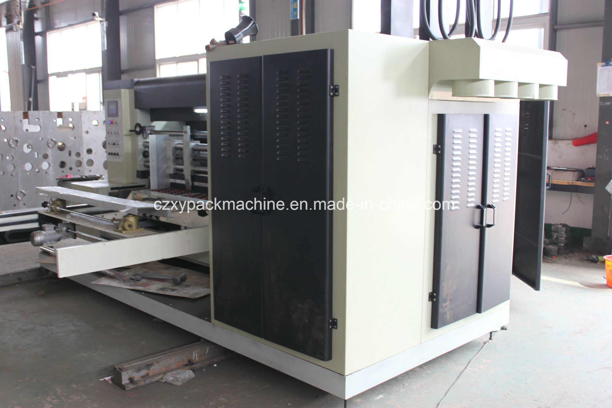 Automatic High Speed Corrugated Box 4 Colors Flexo Printing Slotting Machine