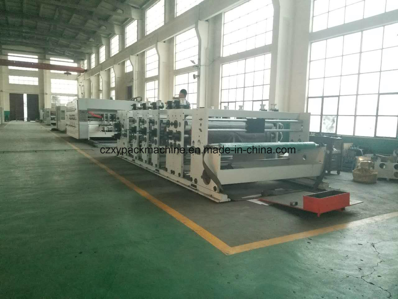 High Definition Fully Automatic Carton Multicolors Flexo Printing Machine with Stacking Machine