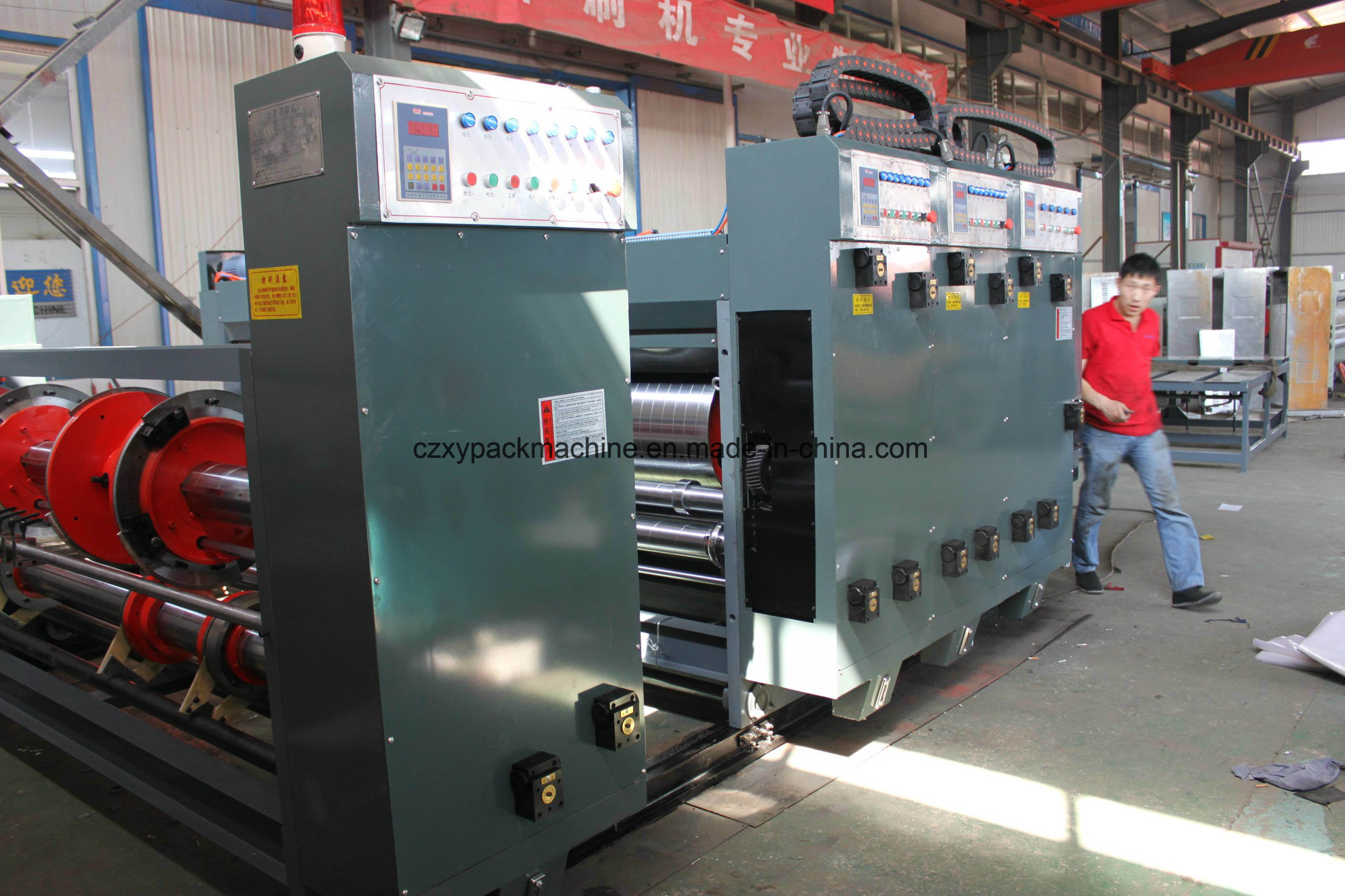 Carton Making Machine Printing Area Flexo Printer Slotter Die-Cutter Stacker Machine