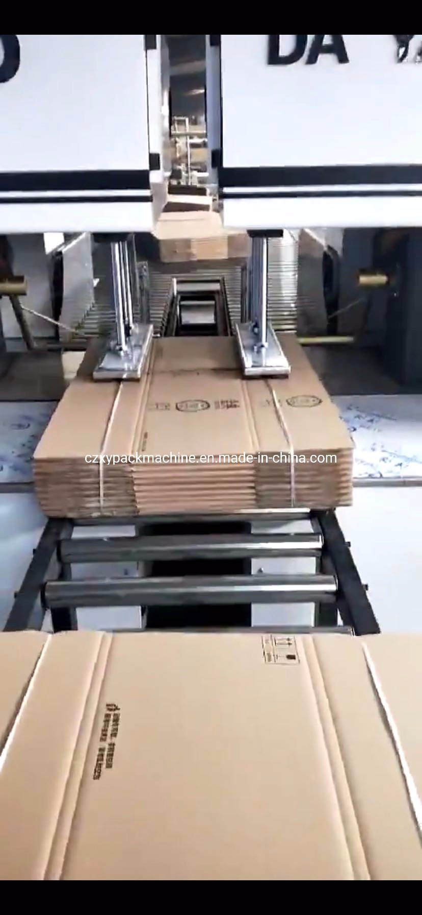 5layer Kraft Corrugated Box Folder Gluer with Strapping Machine