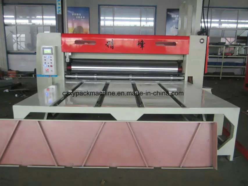 Automatic Chain Feeder 2 Color Flexo Printing Slotting and Die Cutting Machine