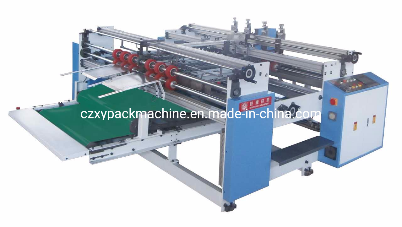 Double Servo Corrugated Colorful Box Folder Gluer Machine