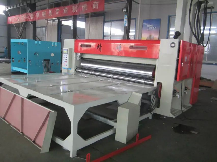 Flexo 1-4 Color Water Ink Printing Slotting Die-Cutting and Stacking Machine