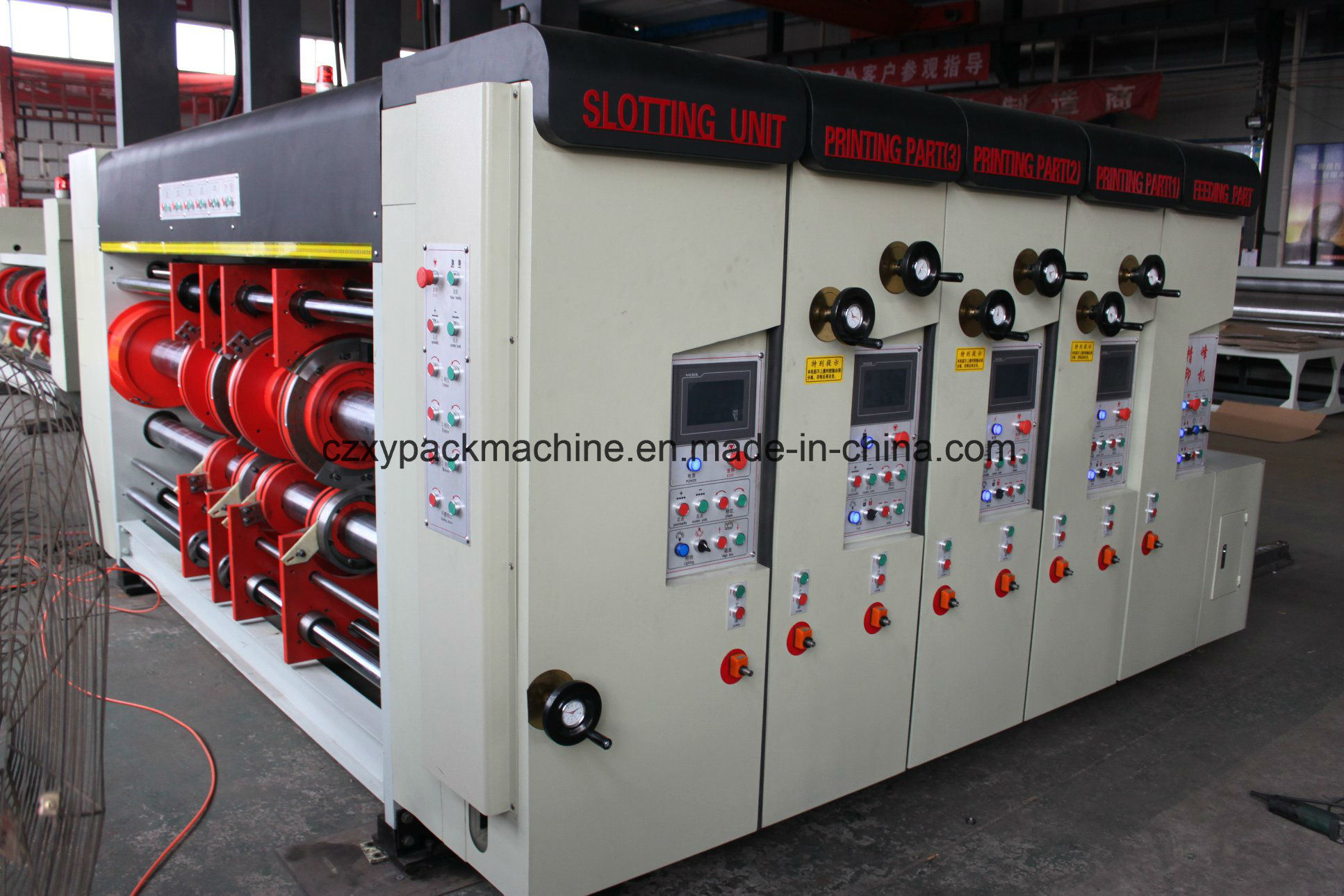 High Speed 4 Color Printing Slotting&Die Cutting Machine