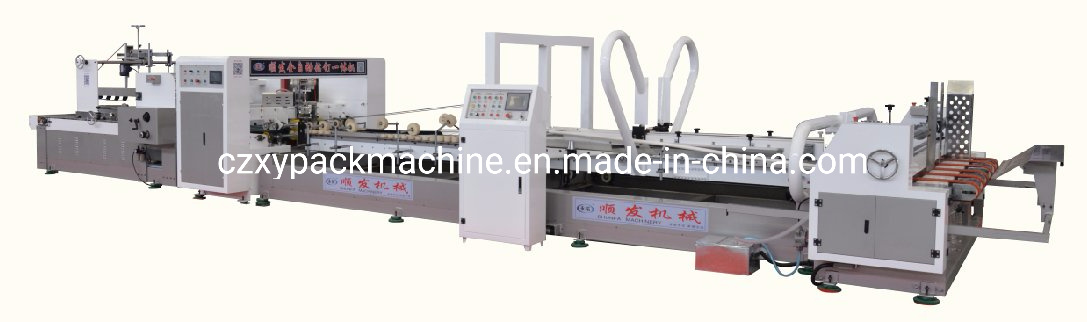 Full Automatic Folding Gluing Machine with Automatic Bundling Inline