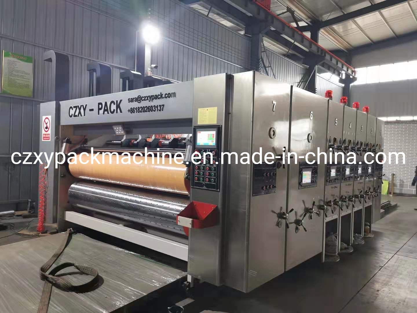 Lead Edge Carton Printing Slotting Die Cutting Making Machine with Stacker