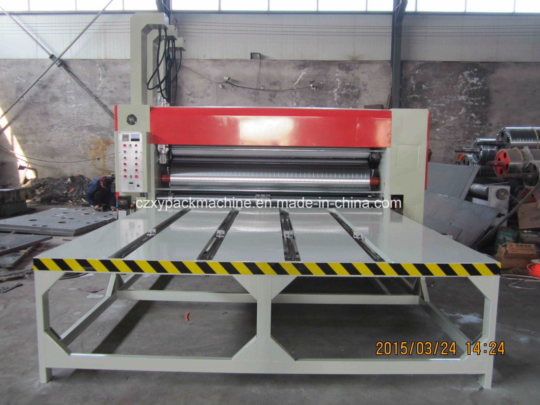 Chain Feeding 4color Flexo Printer Slotter Die Cutter Machine