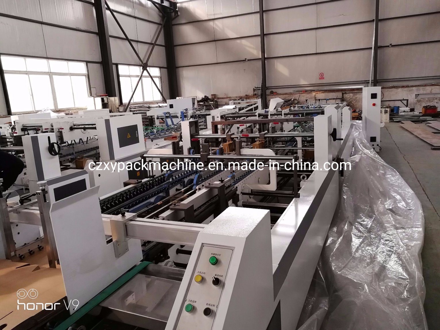Full Automatic E Flute Corrugated Box Lock Bottom Folder Gluer