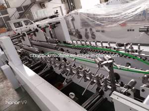 Corrugated 3ply Offset Colorful Box Folder Gluer for 4 6corner Box Making