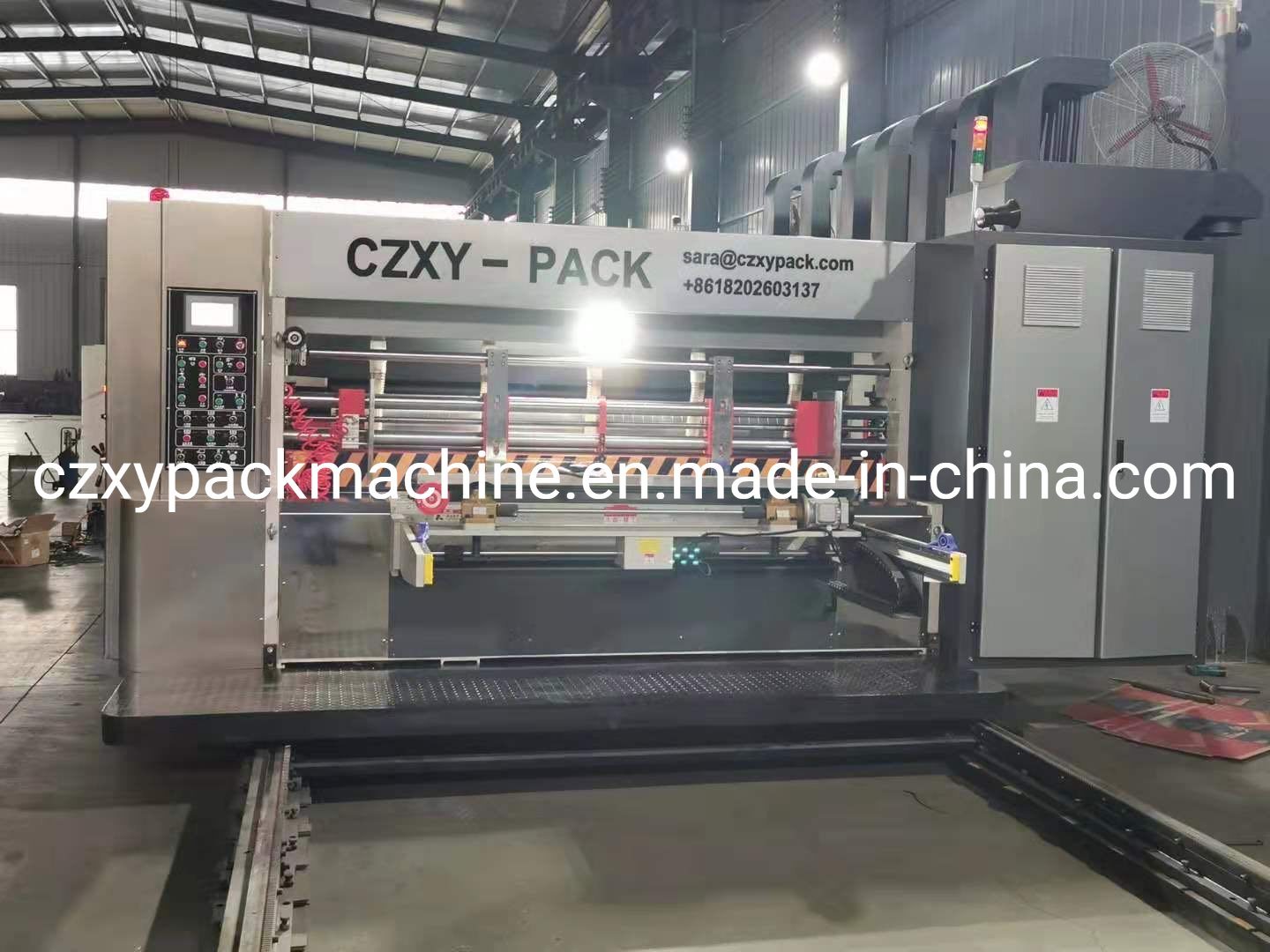 4 Colors Carton Printing Slotting Die Cutting Machine with Stacker