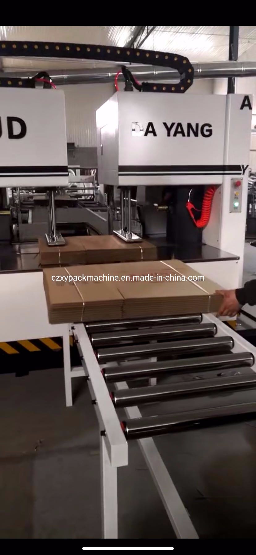 5ply Corrugated Box Gluing and Strapping Machine Inline